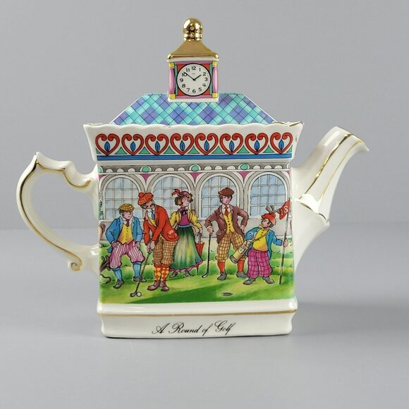 Sadler A Round Of Golf Mini Teapot Championship Collection England Discontinued - Picture 2 of 16